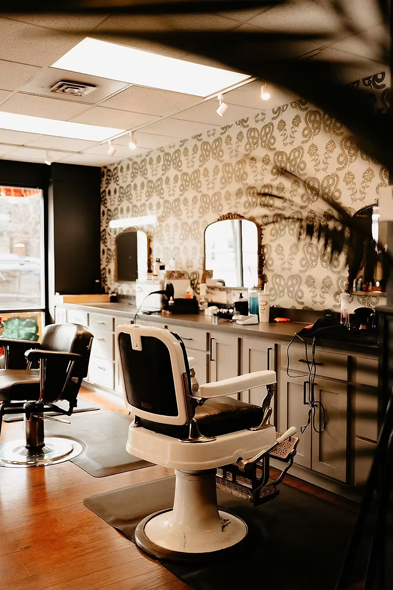 Inside Compass Barbershop